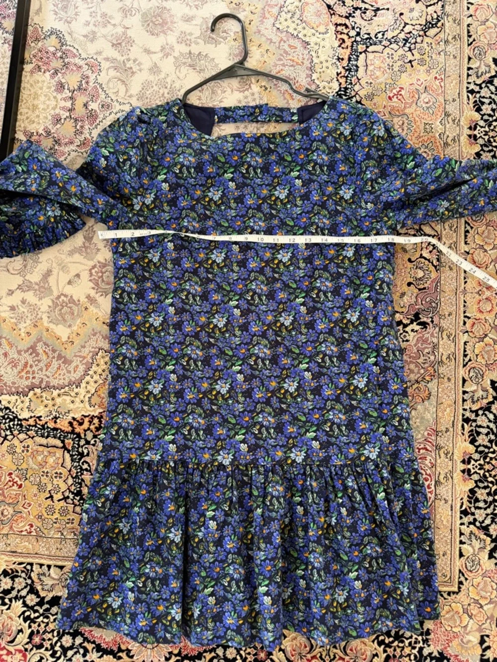 Free People The Avenue Blue Floral Mini Dress Size S
